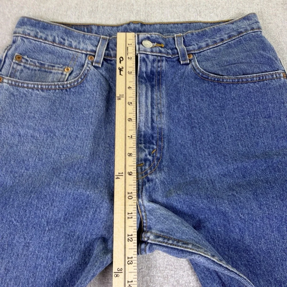 VTG‎ Levis Jeans Men 34 x 30 Straight Leg Medium Wash Red bat wing Made in USA